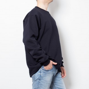 Μπλέ φούτερ μπλούζα με λαιμόκοψη - L020