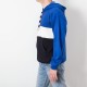 Τρίχρωμη φούτερ μπλούζα με κουκούλα - L013