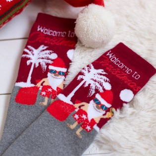 Ανδρική χριστουγεννιάτικη κάλτσα με βεντουζάκια - Α2022