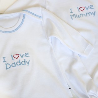 Φορμάκι ύπνου με σιέλ "I Love Daddy" 