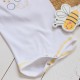 Φορμάκι εσώρουχο λευκό με κοντό μανίκι "μελισσούλα"