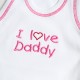 Φορμάκι εσώρουχο χωρίς μανίκι με ροζ κέντημα "I Love Daddy " - Luluka