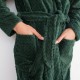 Ρόμπα fleece πράσινη σταυρωτή - 705p